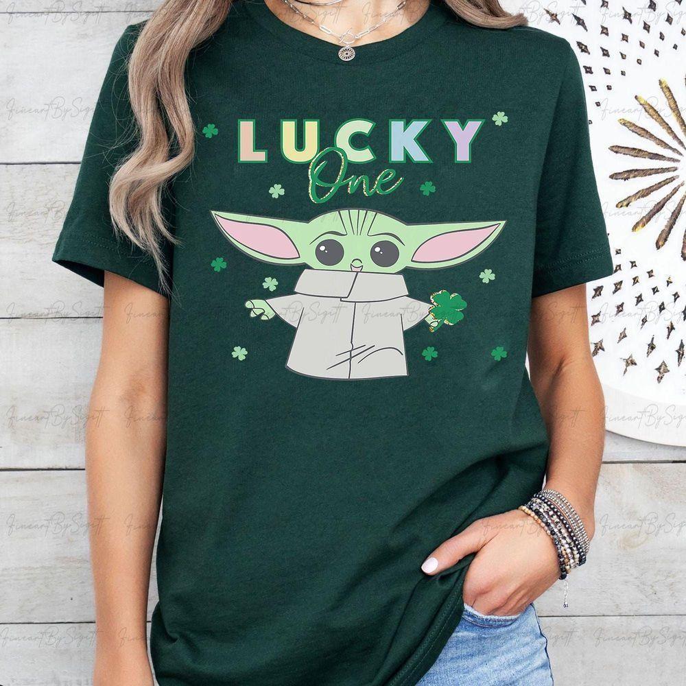 The Mandalorian St Patricks Day Grogu Lucky One Star Wars Vuitino Shirt The Mandalorian St Patricks Day Grogu Lucky One Star Wars Vuitino Shirt